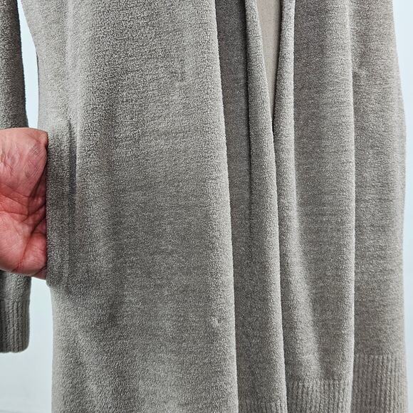 Barefoot Dreams Open Front Cardigan Sweater Long Neutral Taupe | Women's Medium - Picture 4 of 16